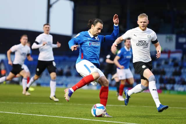Ryan Williams was a key figure in Pompey's 2-0 success over promotion rivals Peterborough last Saturday. Picture: Joe Pepler