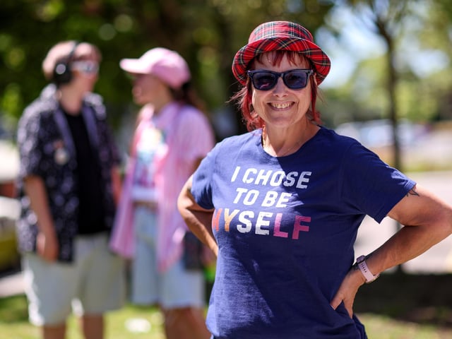 Loraine Rickell. Fareham's first Pride picnic, Civic Gardens, Fareham
Picture: Chris Moorhouse (130626-64)