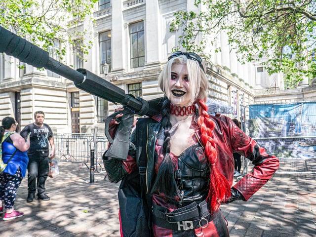 Portsmouth Comic Con 2023 at Portsmouth Guildhall on Saturday 3rd June 2023
Pictured: People dressed up at the event
Picture: Haibur Rahman