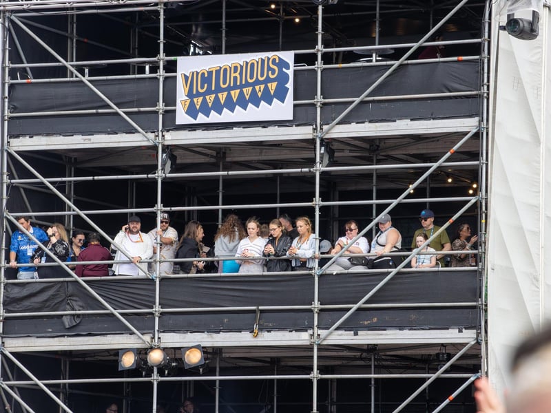 Guests on the VIP viewing platformPhotos by Alex Shute