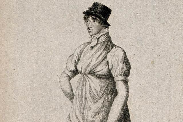 Mary Anne Talbot, who passed as a male soldier and sailor. Engraving by G. Scott, 1804.