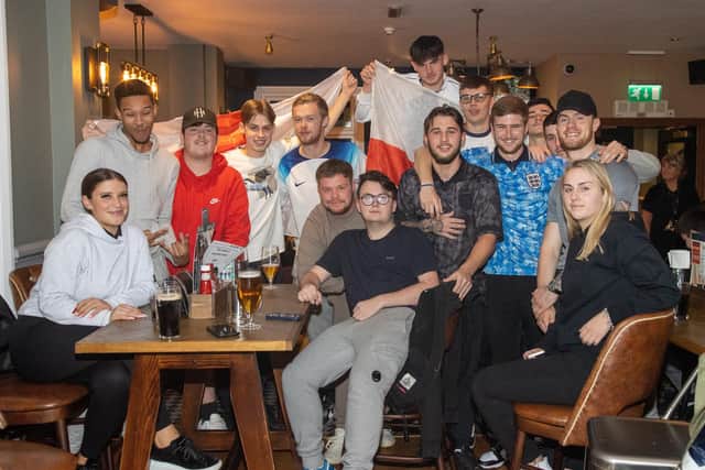Padnell Rovers Football Club arrived to watch England's comfortable win that moves them into the quarter finals.