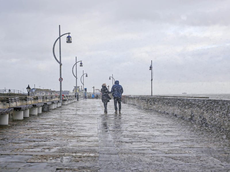 Storm Henk has battered Portsmouth for most of the day.