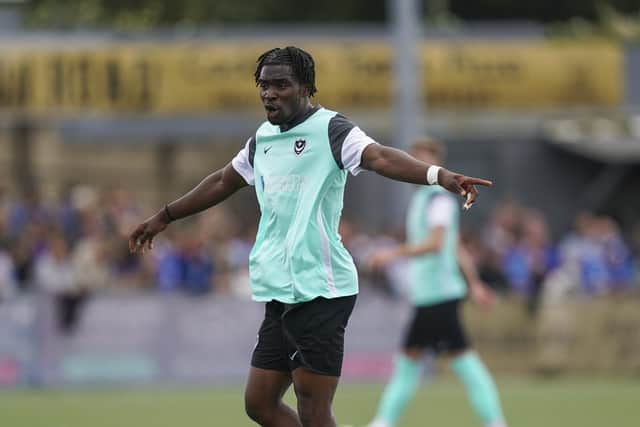 Destiny Ojo, who has netted twice for Pompey in pre-season, is set for a loan switch to Poole Town. Picture: Jason Brown/ProSportsImages