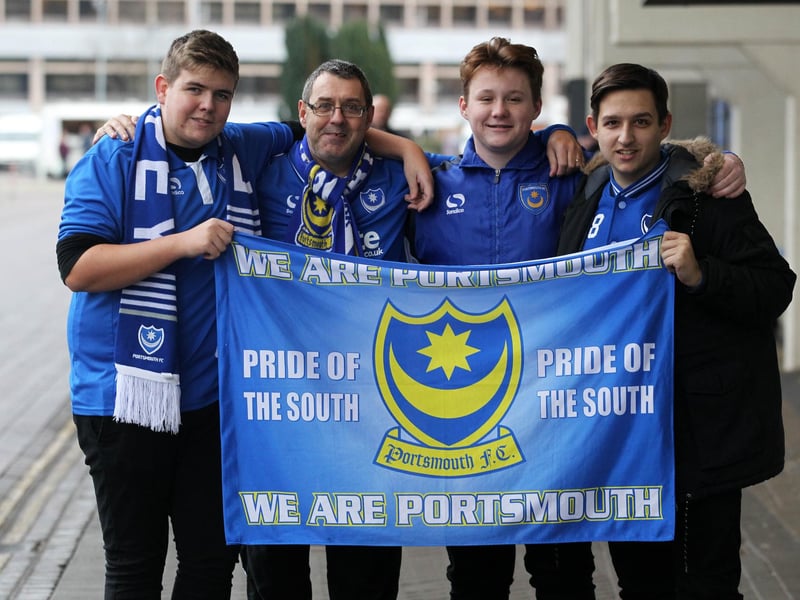 Pompey fans prior to an FA Cup tie at Ipswich in January 2016. Photo by Harry Hubbard/Getty Images