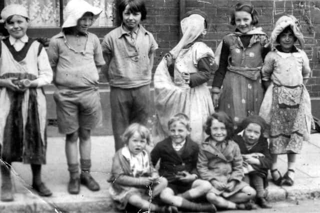 Children in Binstead Road, Portsmouth, in 1939. The picture was by Mrs Joan Wilton (nee Carter), who wrote: 'We just wandered round the corner and there was this gent with a camera.'  Some of those  on view are, back row L-R: Ken Carter, Joyce Bowden, Joyce Clover, Norman Pinock, Una Stratton and Joan Strugnell.