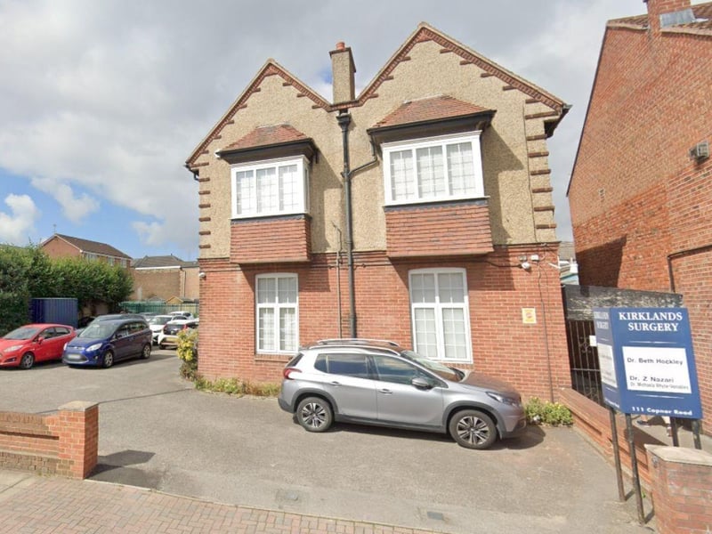 Kirkland Surgery in Copnor Road has a rating of 3.3 from 50 Google reviews.