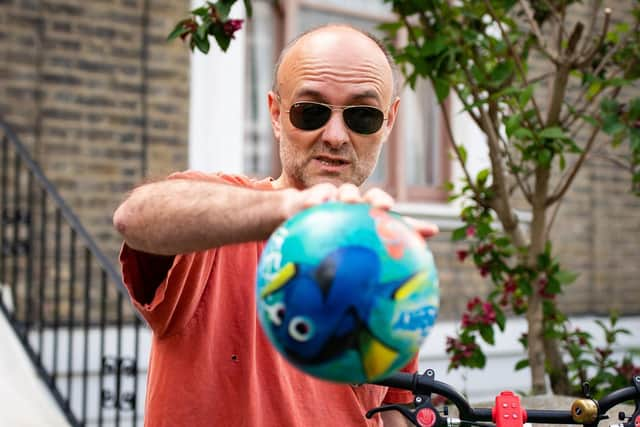 Prime Minister Boris Johnson's senior aid Dominic Cummings leaves his north London home this morning. Picture: Aaron Chown/PA Wire