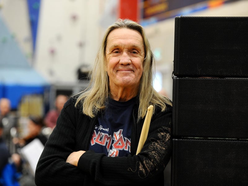 Iron Maiden drummer Nicko McBrain. Picture: Sarah Standing.
