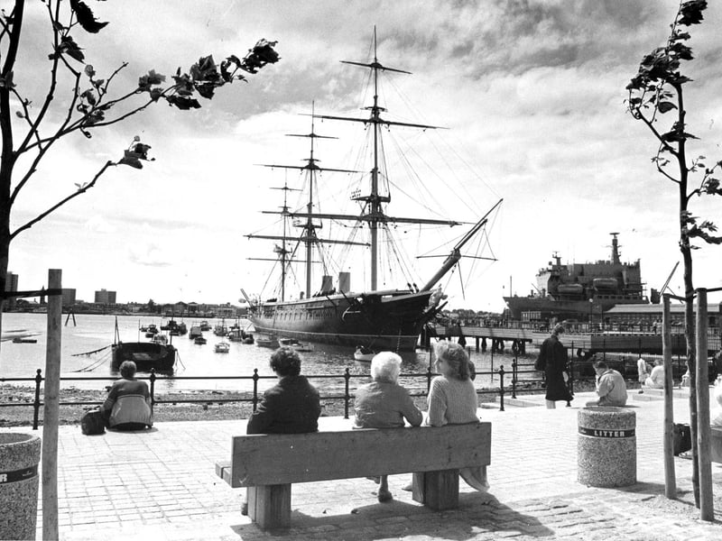 A pictoresque view of HMS Warrior (undated). The News PP4327