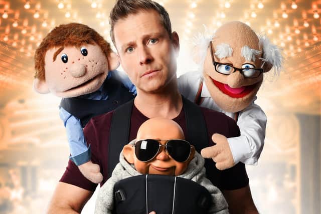 Paul Zerdin with Sam, Albert and Baby. Picture by Steve Ullathorne