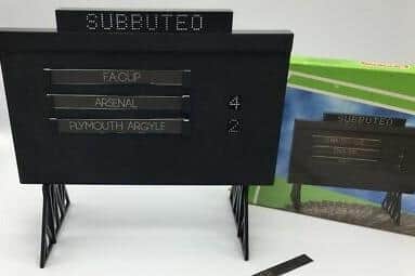 A Subbuteo electronic scoreboard. Electricity not included.