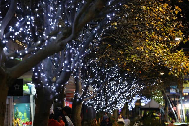 Christmas lights in Palmerston Road, Southsea, last year. Picture: Chris Moorhouse (jpns 251121-58)