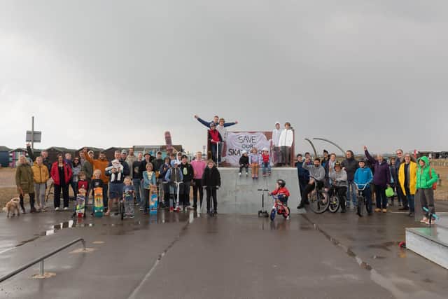 Pictured is: Skateboarders and supporters of the Skateboard Park.Picture: Keith Woodland (010521-5)