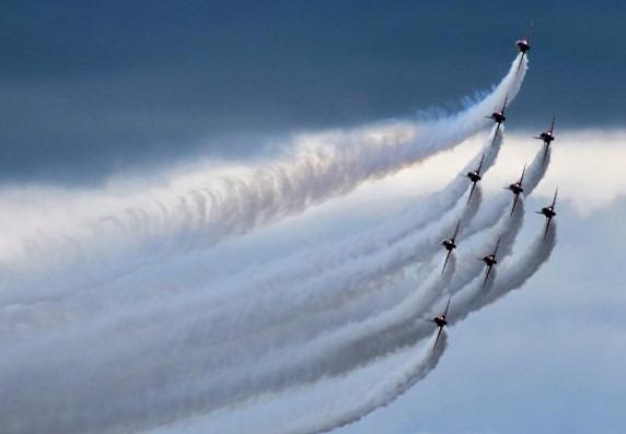 Red Arrows at Armed Forces Day over Southsea Common