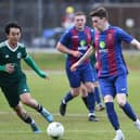 Joe Johnson, pictured playing for US Portsmouth last season, struck Baffins' late winner against Pagham. Picture: Neil Marshall