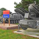 The entrance to Baker Barracks, on Thorney Island, where 16 Regiment, Royal Artillery are based.