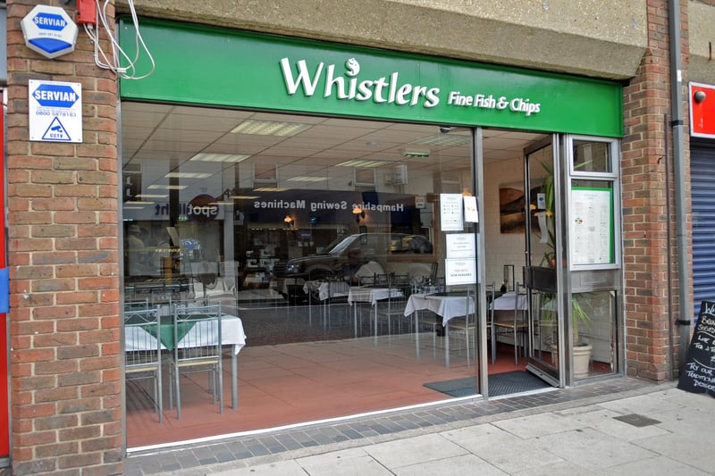 2010. Whistlers' fish and chip shop in West Street Fareham. Picture: Malcolm Wells 102541-873