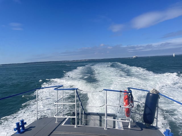 HMS Scimitar, a former Royal Navy patrol vessel, has been transformed into MV Lady Jean following a project in Gosport. She is due to sail to Tanzania and be used as a hospital boat.