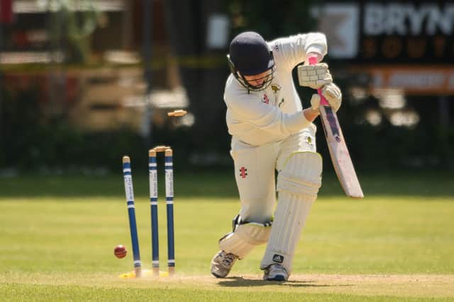 Missed it - US Portsmouth's Josh Reilly is bowled. Picture: Keith Woodland