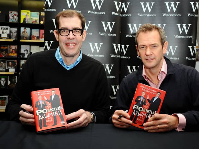 Richard Osman (left) is set to leave Pointless after nearly 13 years. (Photo by Anthony Harvey/Getty Images)