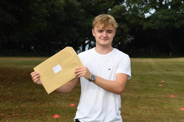 Matthew Weller, 18, who got a B in maths, a B in chemistry and C in physics
Picture: Paul Jacobs