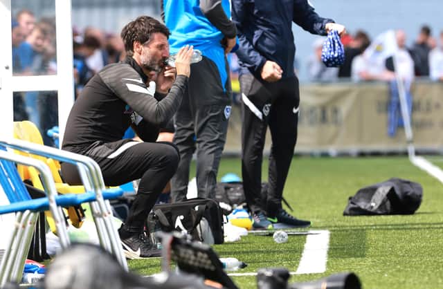 Danny Cowley will oversee his latest Pompey friendly with a trip to Bristol City in a behind-closed-doors fixture. Picture: Paul Collins