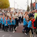 Beaver Scouts during the Remembrance Day parade in Fareham in 2021. Hundreds of youngsters will be parading for St George's Day on Sunday
Picture: Keith Woodland (131121-37)
