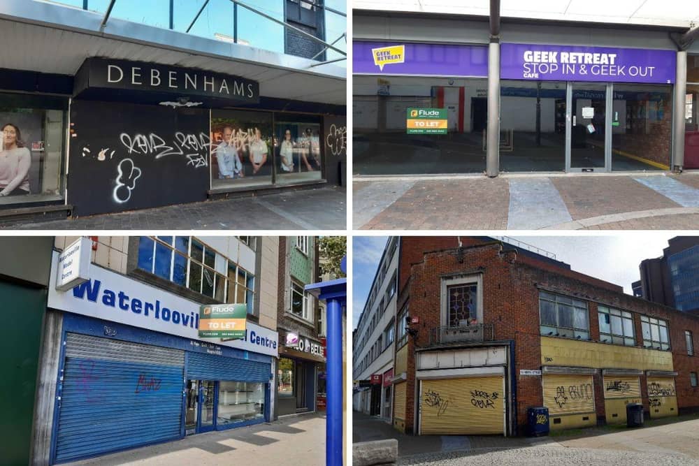 Here are some of Portsmouth's empty shops in the city centre.