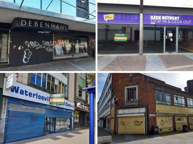 Here are some of Portsmouth's empty shops in the city centre.