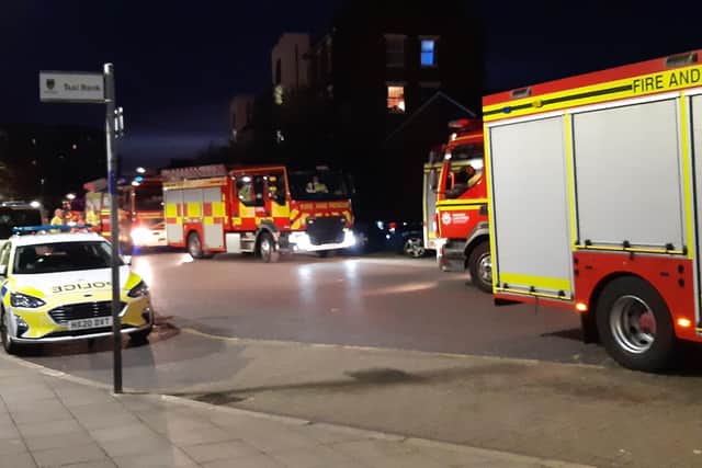 Hoax fire by Fratton Railway Station. Pic Deborah Croker