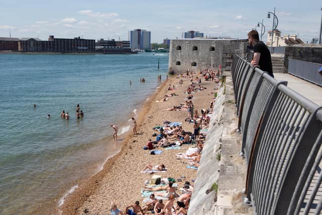 Hot temperatures are forecast to fall in the Portsmouth area over the weekend. Picture: Habibur Rahman.