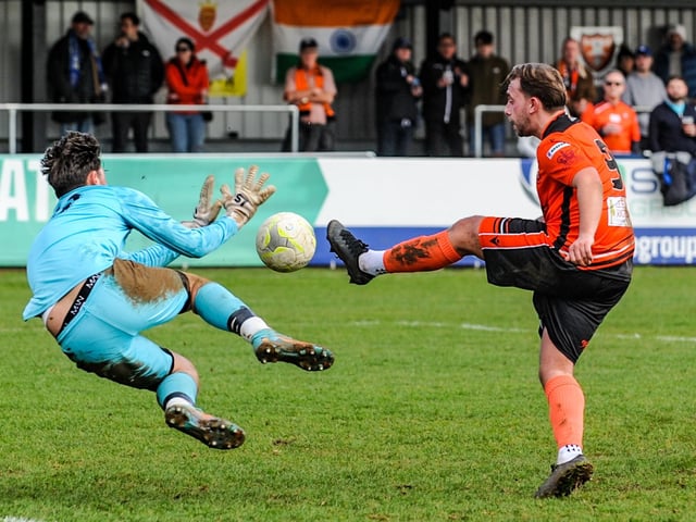 Logan O'Donnell denies Charlie Bell. Picture by Daniel Haswell