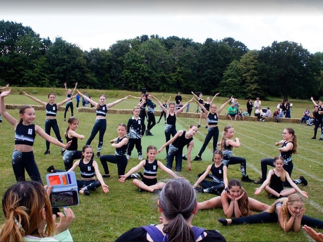 Students performing at the celebratory event