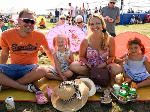 Pictured is: Anthony and Carly Read enjoying the day with their family.

Picture: Keith Woodland
