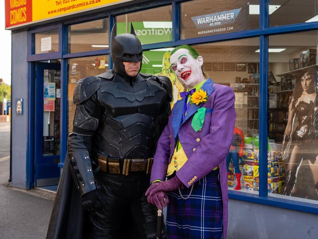 Vanguard Comics has welcomed cosplayers to celebrate Batman Day.  Photo by Matthew Clark