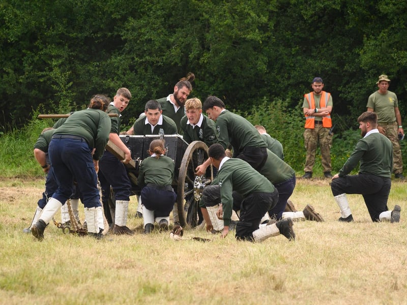 The Fieldgun group in action at The Overlord ShowPicture: Keith Woodland (260521-45)