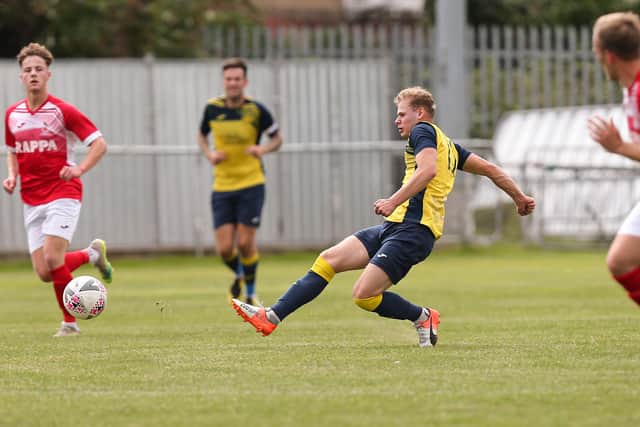 Olly Long in action for Moneyfields against Stockbridge. Picture: Chris Moorhouse