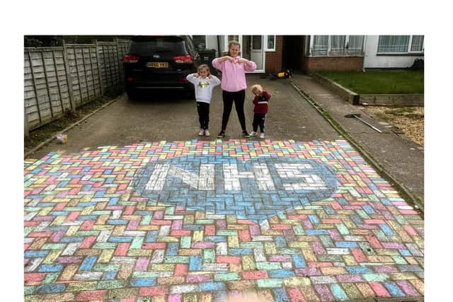 Leigh Park children create driveway artwork to thank NHS staff ahead of Clap For Our Carers