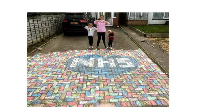 Leigh Park children create driveway artwork to thank NHS staff ahead of Clap For Our Carers