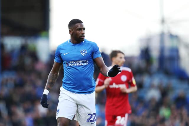 Omar Bogle scored four goals during his loan spell at Pompey. Picture: PinPep Media / Joe Pepler