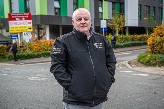 Robert Hood outside Southampton General Hospital where his daughter has been receiving emergency treatment for a sudden cancer diagnosis. 

Picture: Habibur Rahman