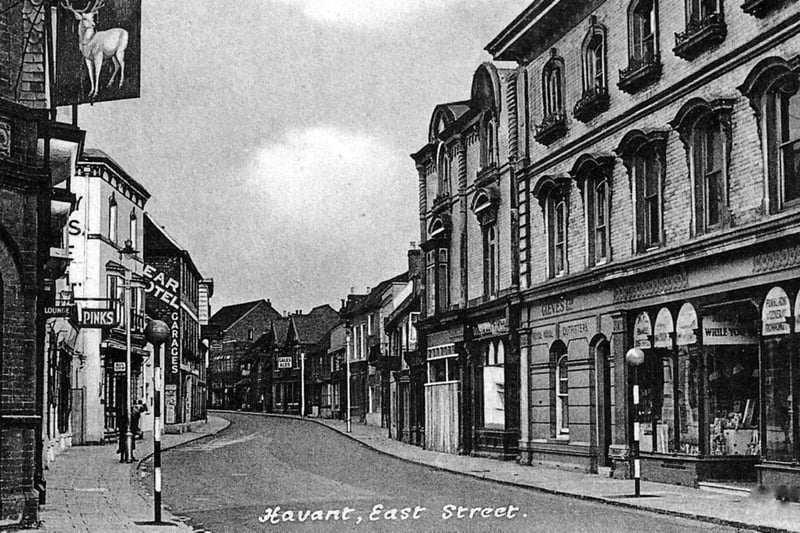 Looking east along East Street, Havant. Undated