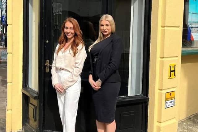 Eliza Bennett (left) and Inna Ayrapetyan outside Leonard Solicitors’ new Southsea office