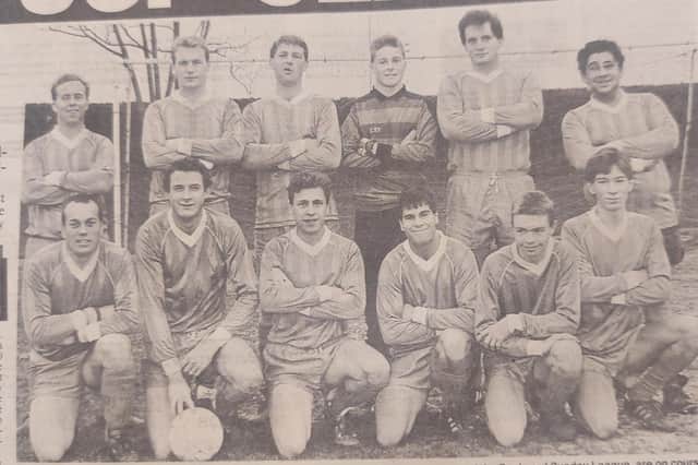 Crystal Windows, Dockyard League. Back (from left): Colin Light, Mark Cammerer, Brian Weston, Mark Phillips, Cope Hodell, Dave Heritage. Front: Toby Davies, Tim House, Mike Smith, Rob Stokes, David Woodley, Phil Bristow.
