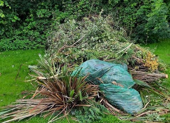 Rubbish left by travellers at Havant Rugby Club