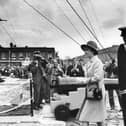 Queen Elizabeth visits Portsmouth Naval Base and the historic dockyard in 1973. Pictured here walking past HMS Victory.
Picture: The News Portsmouth 7964-19