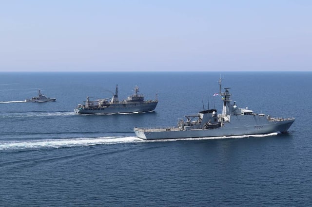 HMS Trent during her work in the Black Sea
