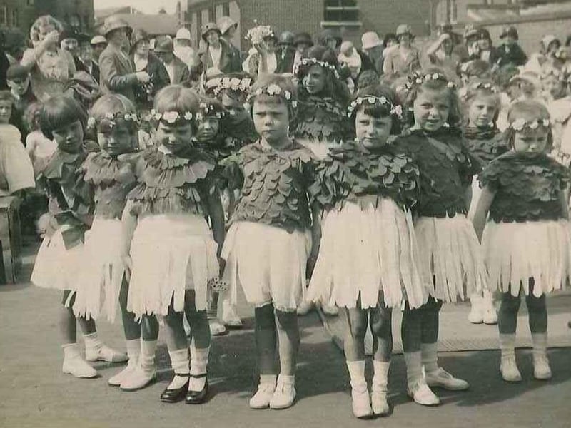 May Day 1932 at Meon Road School, Milton, Portsmouth with Tess Clancy in the black shoes