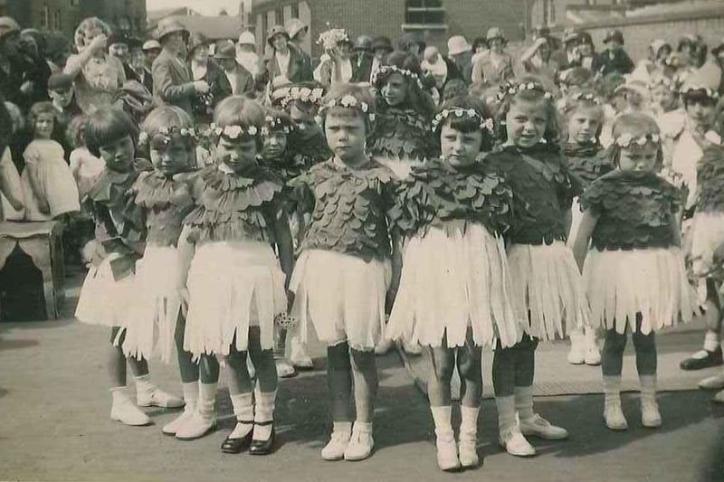 May Day 1932 at Meon Road School, Milton, Portsmouth with Tess Clancy in the black shoes